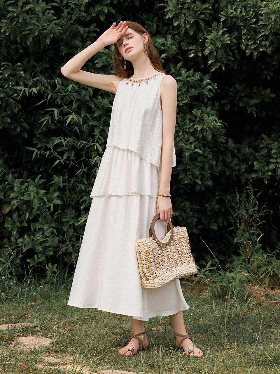 WD_Vacation layered sleeveless dress