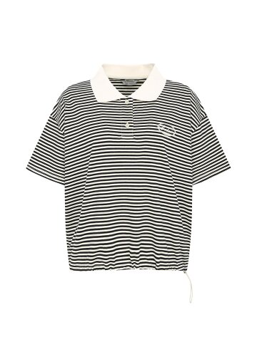 스트라이프 배색 칼라 티셔츠 