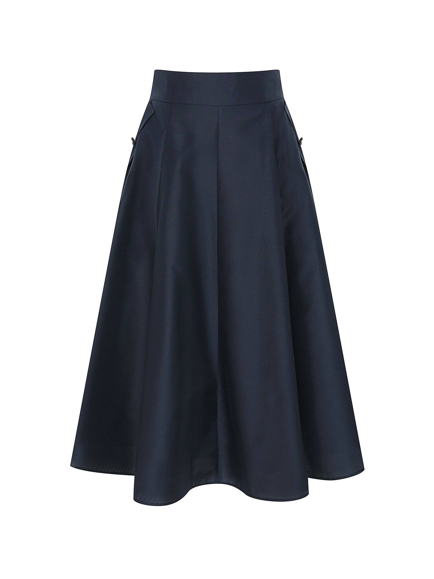 버튼 포켓 플레어 스커트 (NAVY)