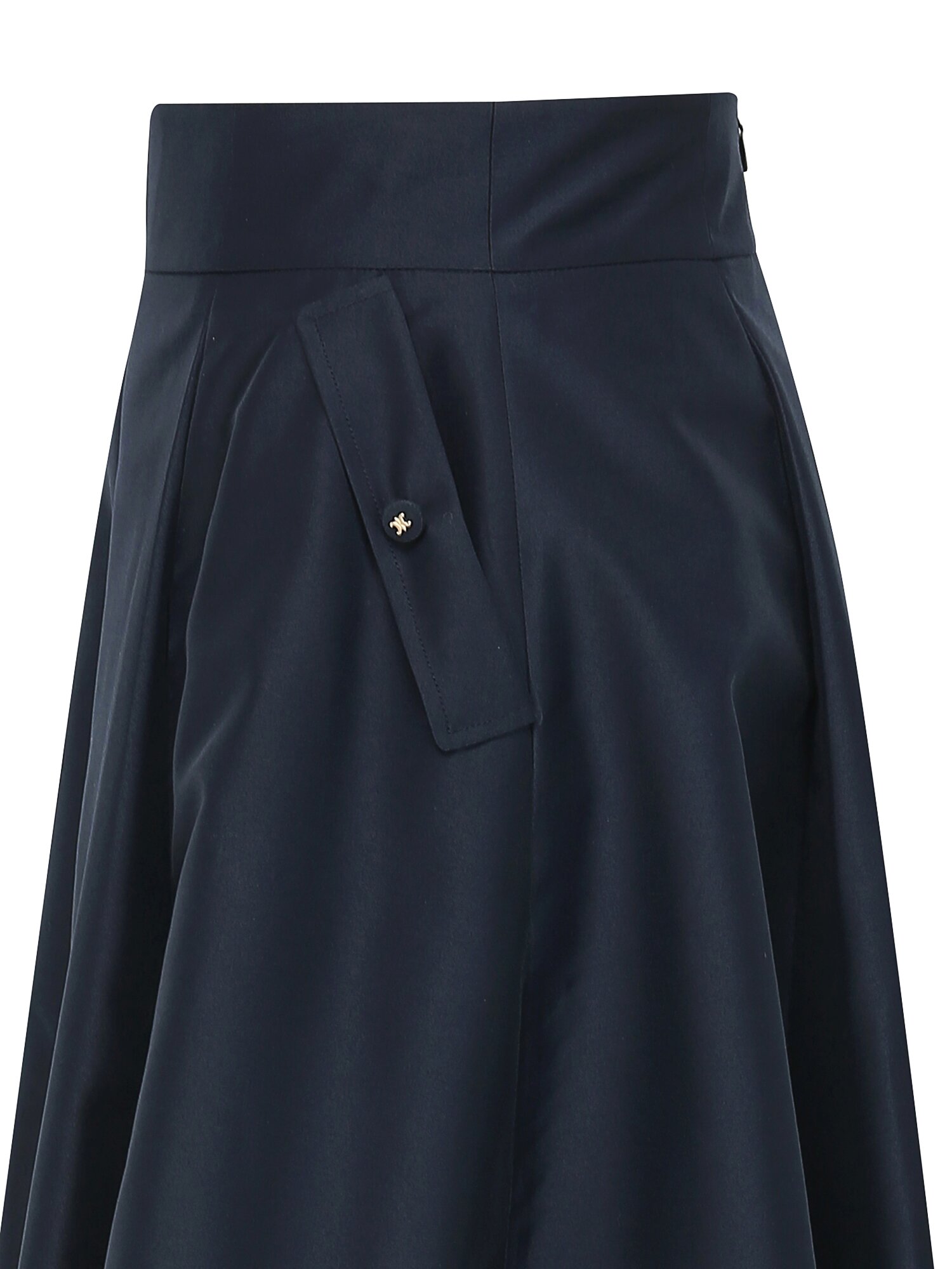 버튼 포켓 플레어 스커트 (NAVY)