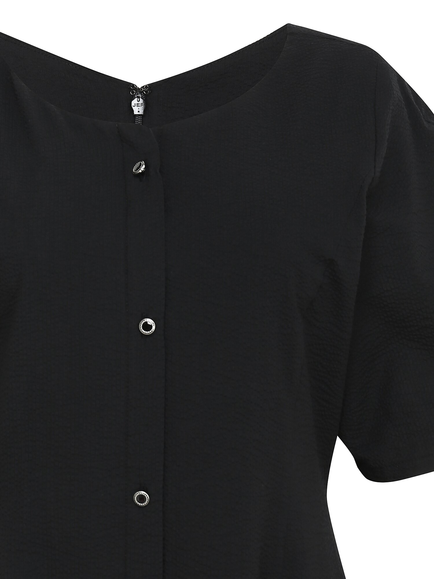 볼륨 슬리브 플레어 원피스 (BLACK)