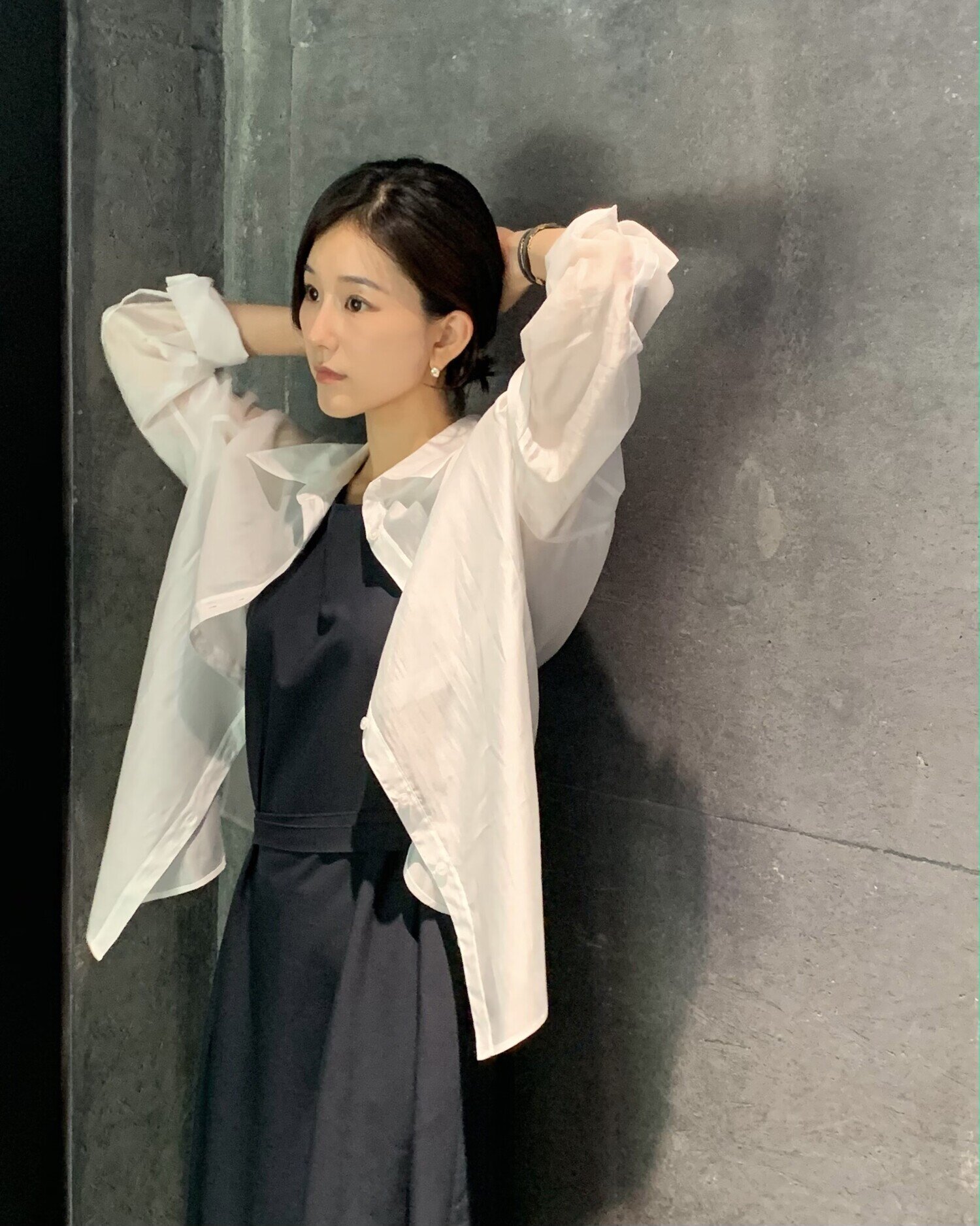 [3컬러] 르제로 시어 루즈핏 셔츠