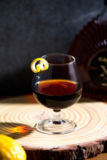 강화유리 고블렛잔 코냑 250ml