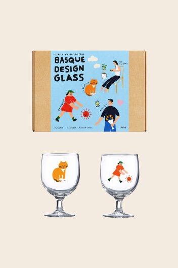 바스크 디자인글래스 250 
맥주/와인잔 겸용 선물세트(2P)