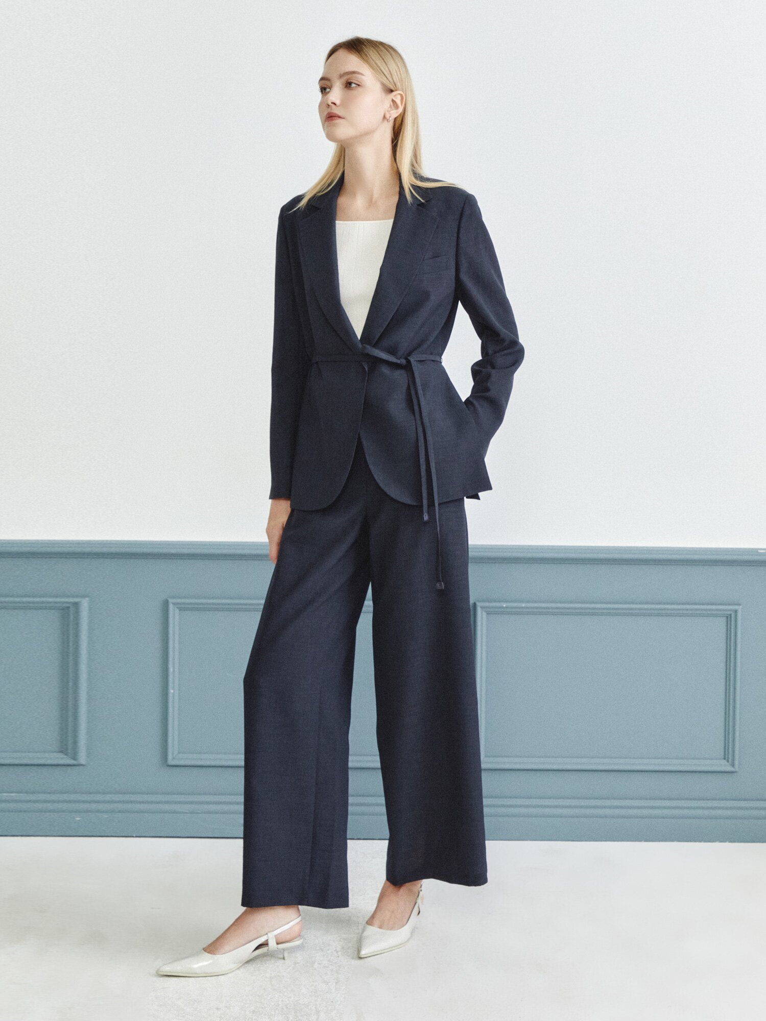 히든 버튼 퀼로트 팬츠 (DARK GREY)