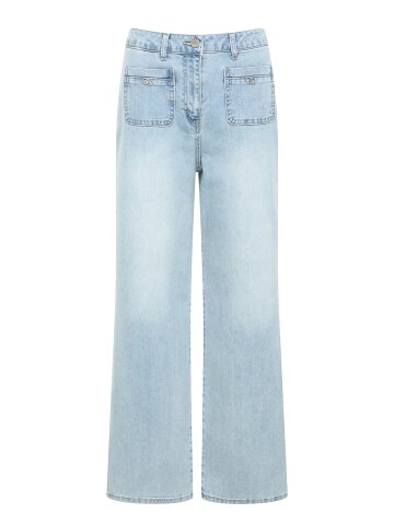 패치 포켓 세미 부츠컷 데님 팬츠 