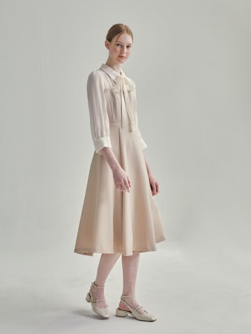 타이 뷔스티에 플레어 원피스 