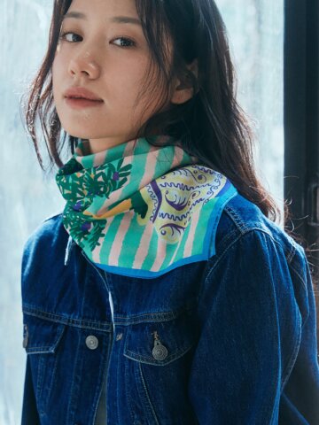 반다나_민트 스트라이프