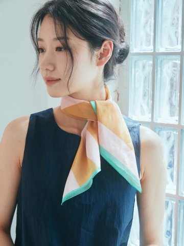 반다나_핑크 스트라이프