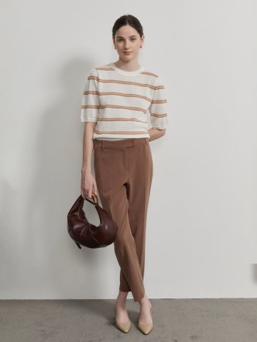 모던 슬림핏 크롭 팬츠 