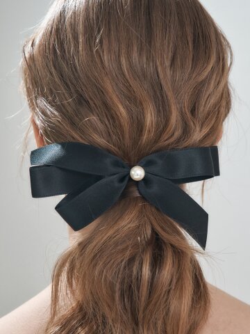 세줄리본 진주 헤어핀 ELHP049