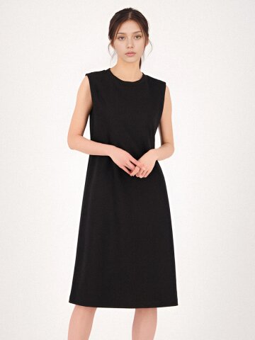 Sweat Sleeveless Dress _Black