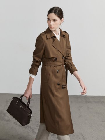 와이드칼라 트렌치 코트 