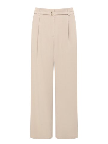 원턱 백 밴딩 와이드 팬츠 