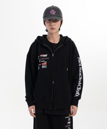 텔레콤 로고 후드 집업 (블랙)