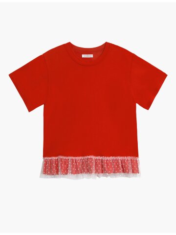 DOTTY LAYERED TOP_RED