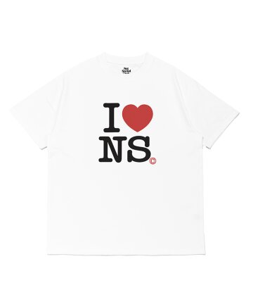 I LOVE NS COTTON TOUCH POLY TEE (WHITE)