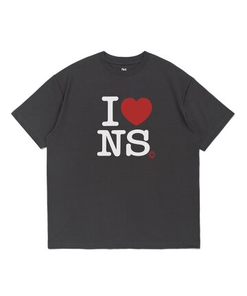 I LOVE NS COTTON TOUCH POLY TEE (CHARCOAL)