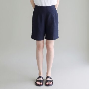 소프트 뒷밴딩 하프 팬츠 -  NAVY