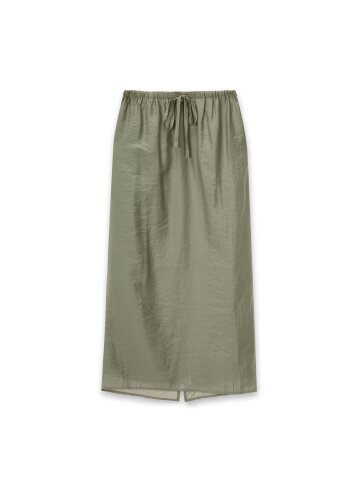 Long Banding Slit skirt Light Khaki