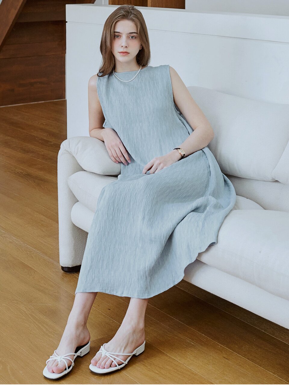 [12차][컬러추가] Back slit pleated midi dress_5 Colors