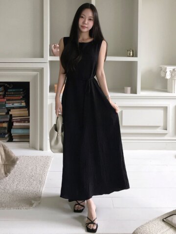 [12차][컬러추가] Back slit pleated midi dress_5 Colors
