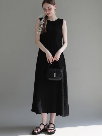 [5차리오더] Back slit pleated midi dress_3 Colors