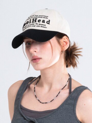 [당일발송] 레터링 시그니처 투톤 볼캡_5color