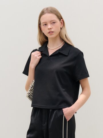 MET eco friendly collar T-shirt recycle black