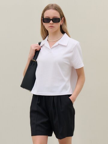 MET eco friendly collar T-shirt upcycle white