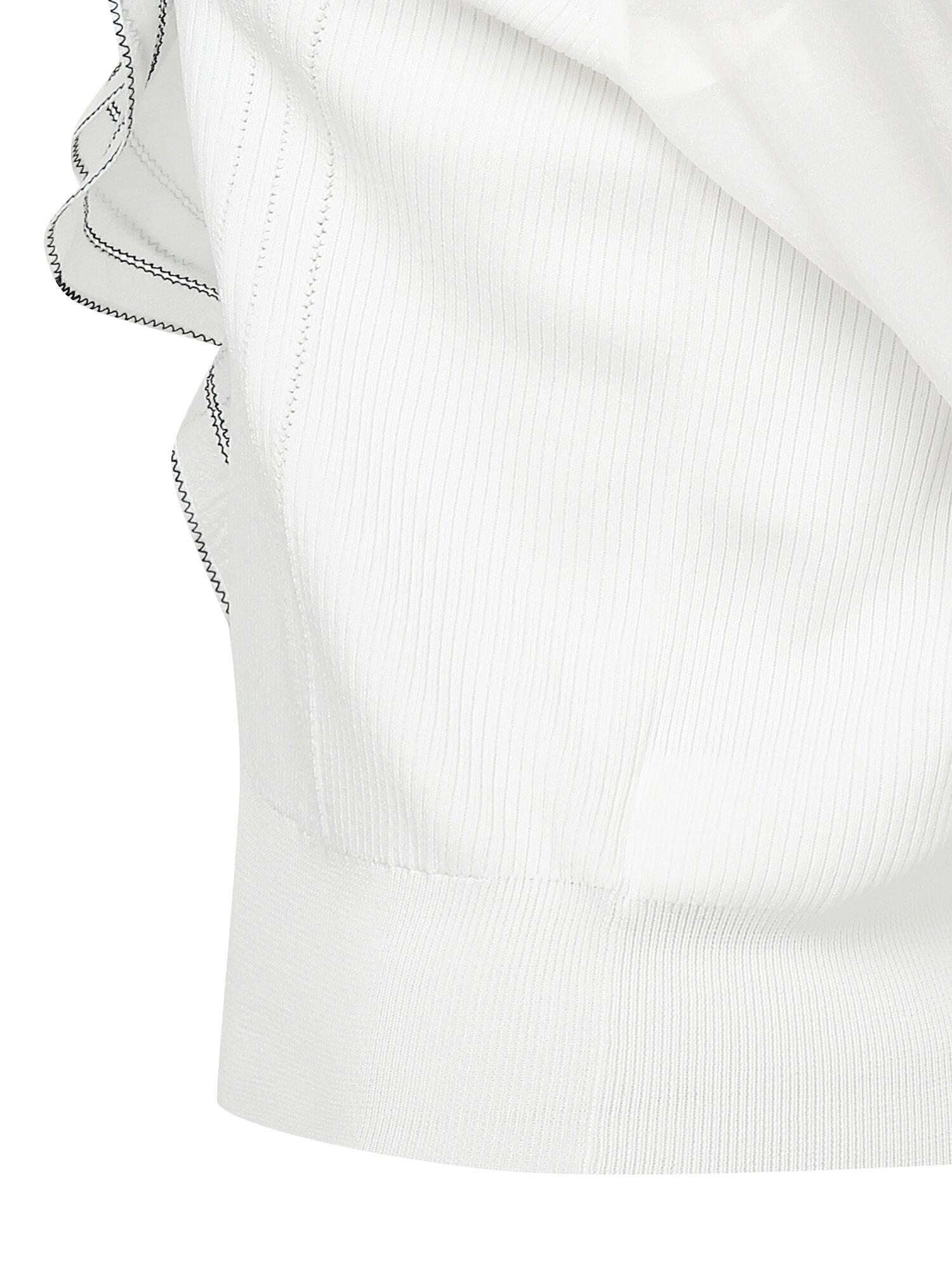 스티치 러플 칼라 풀오버 니트 (WHITE)