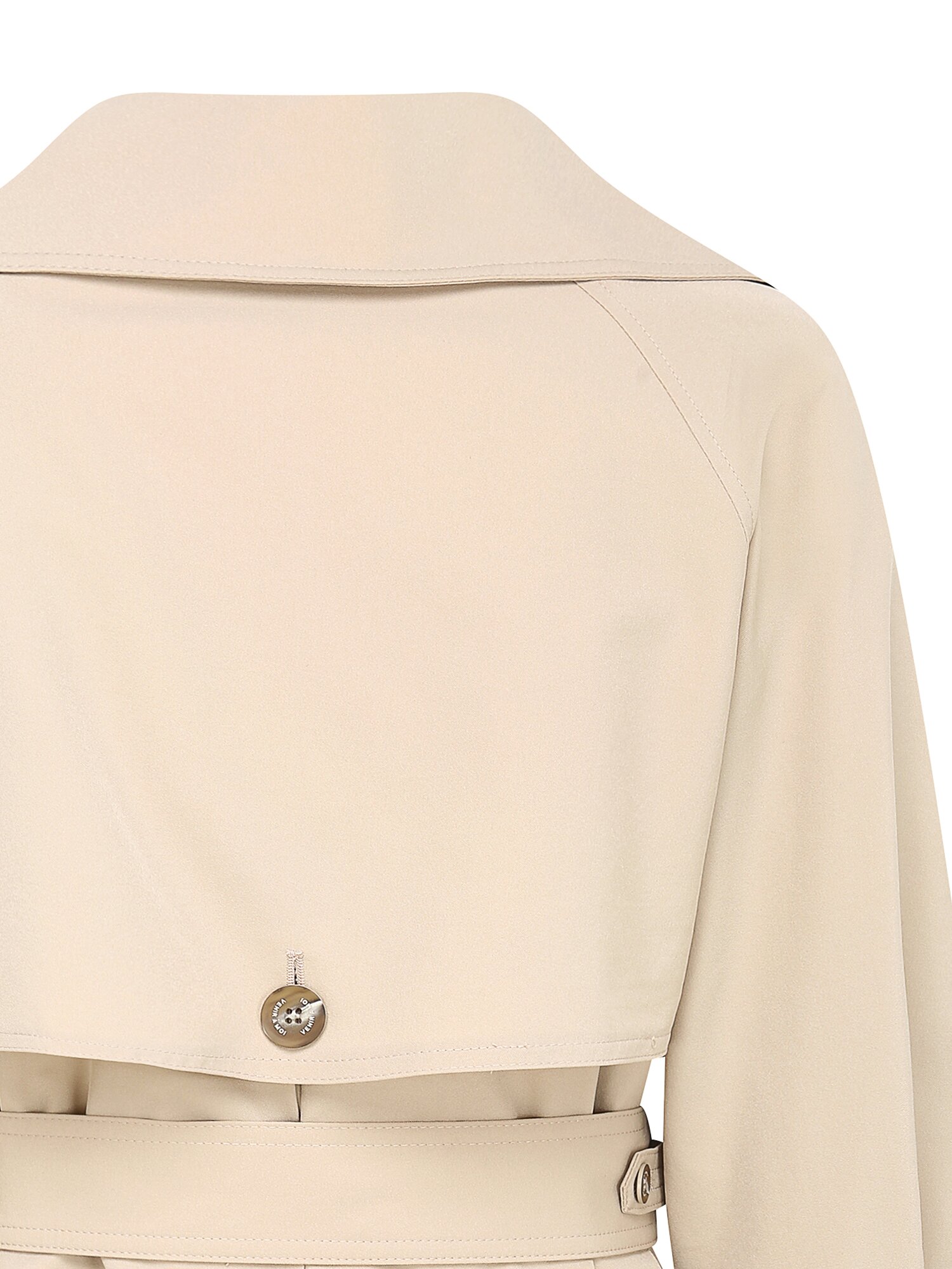 백 플리츠 더블 하프 트렌치 코트 (BEIGE)