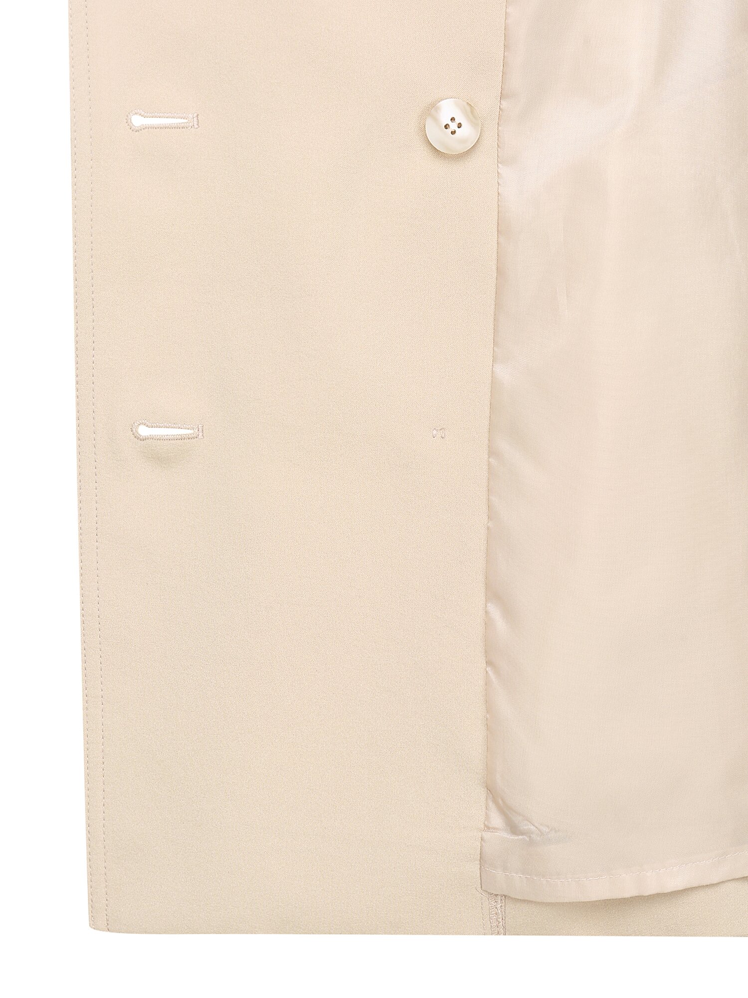 백 플리츠 더블 하프 트렌치 코트 (BEIGE)