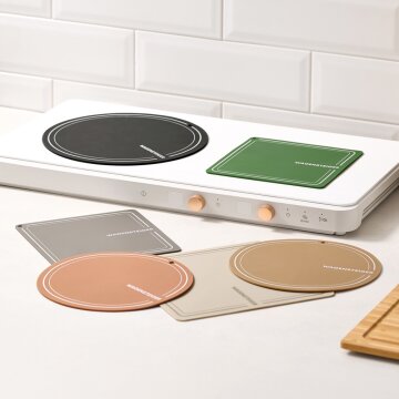 바겐슈타이거 플래티넘 실리콘 인덕션 보호 매트 사각 18cm 라이트 그레이