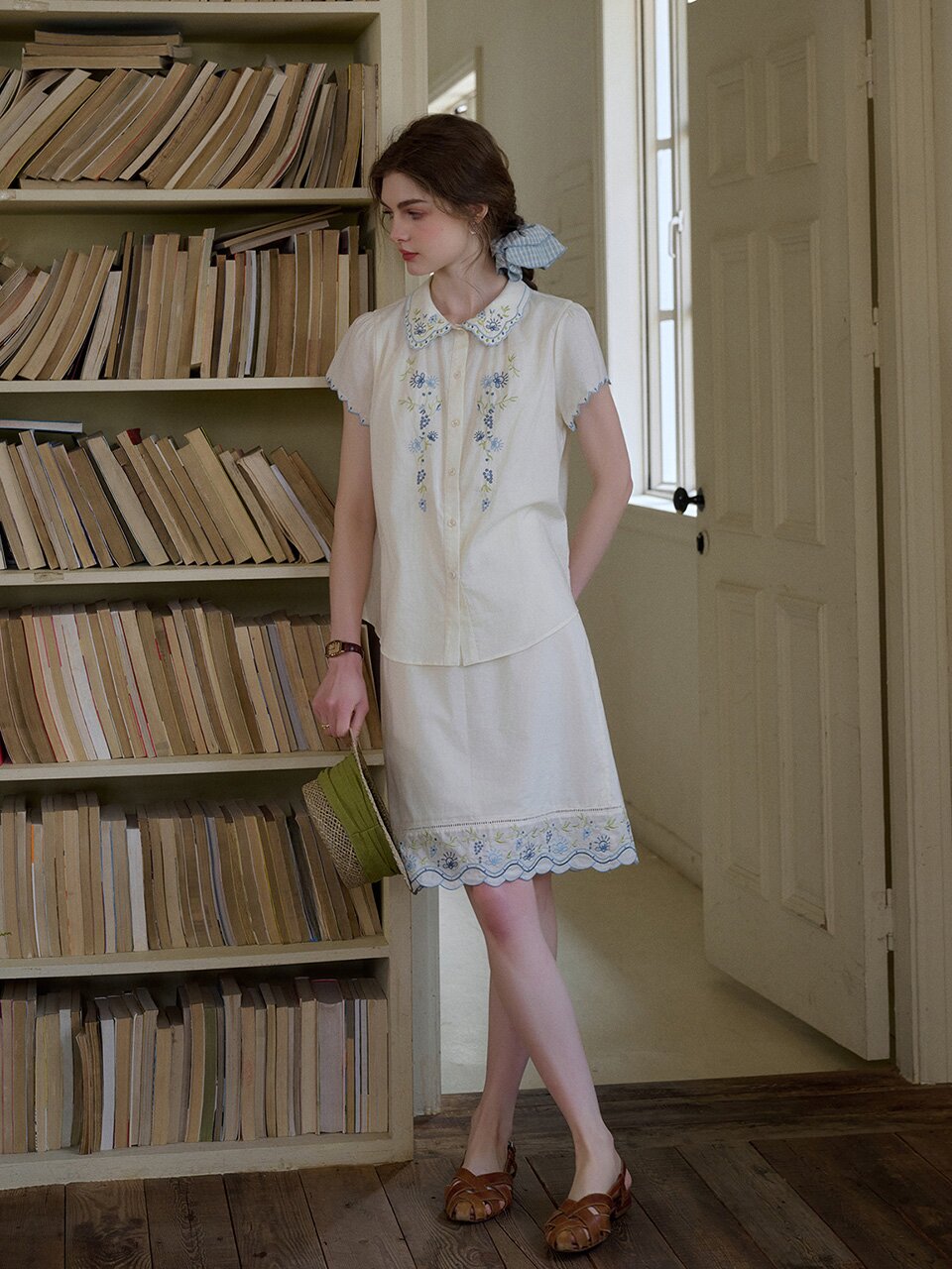 SR_Cotton french doll collar blouse