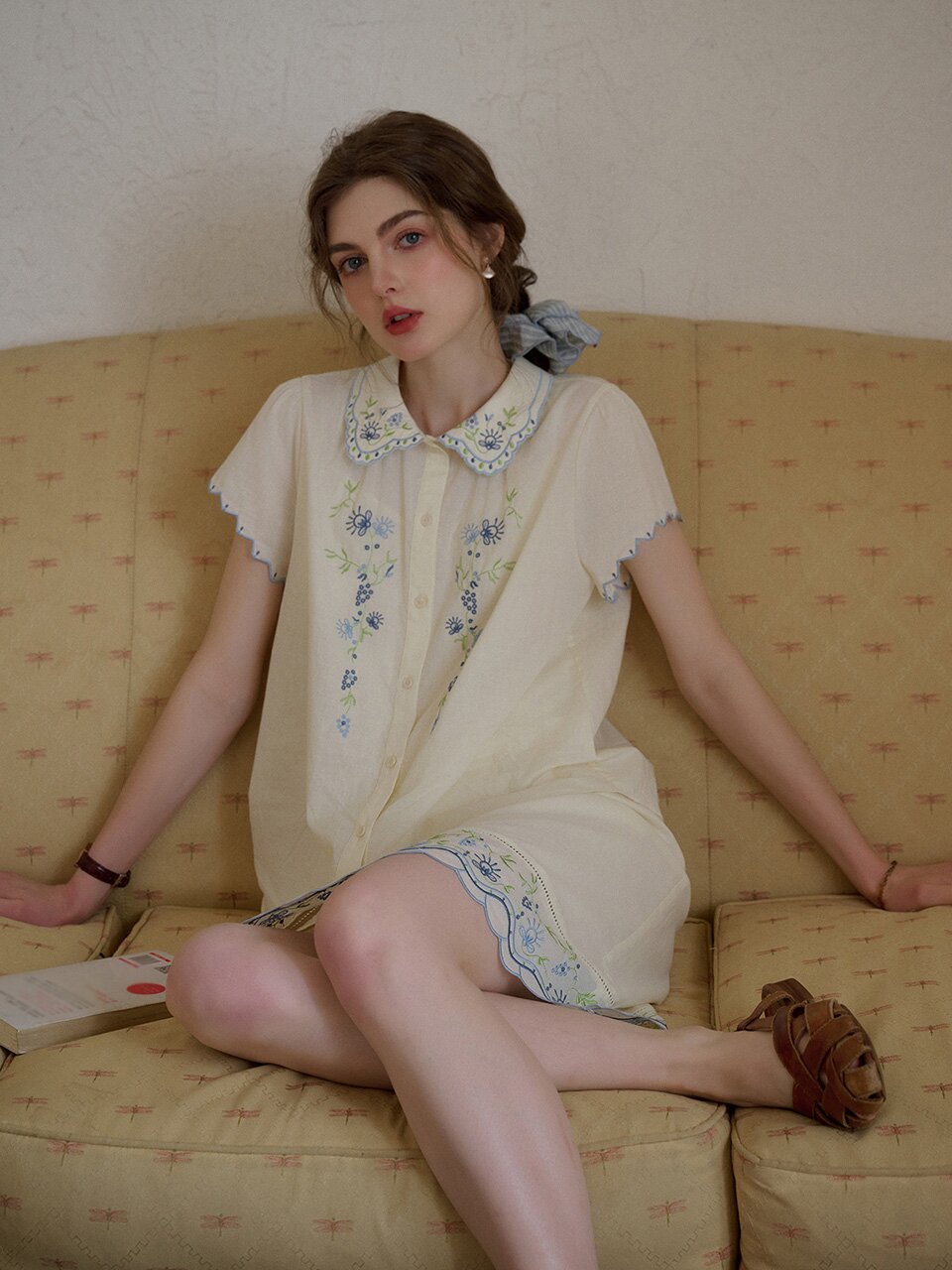 SR_Cotton french doll collar blouse