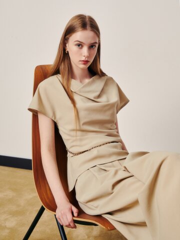 소프트 드레이핑 포멀 탑 