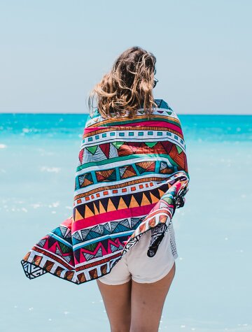 뉴 비치타월 극세사 대형 수영 타올 - 보헤미안