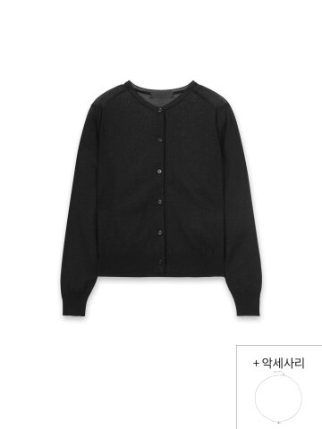 Seethrough cardigan_Black
