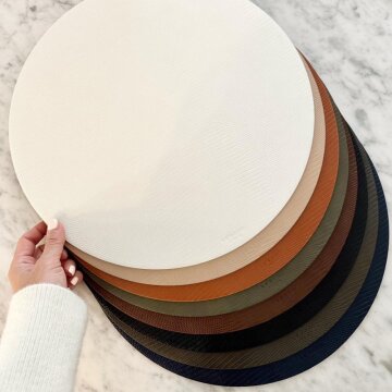 르엔미 리자드 원형 가죽트레이(테이블매트)