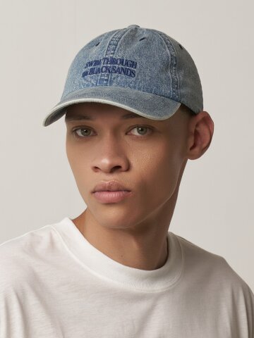 빈티지 중청 워싱데님 볼캡