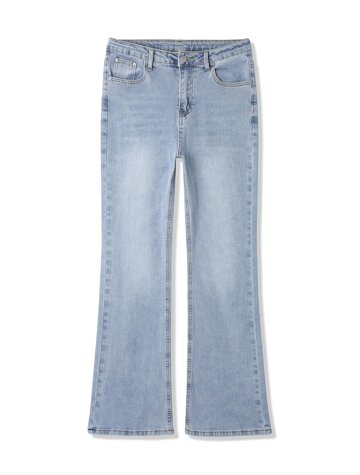 여성 부츠컷 워싱 데님 팬츠 (LT-INDIGO) (HB7DP50)