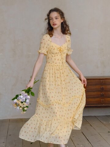 LB_Flower garden frill dress