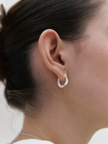 Twist Hoop Earring (White resin)