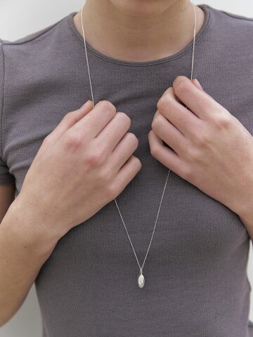 Lunar Drop Long Necklace