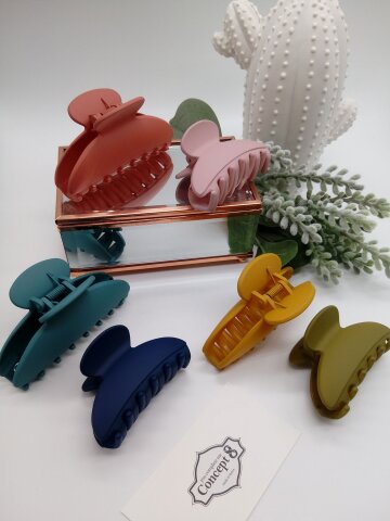 [CONCEPT8 by 신비]컬러풀 매트 집게핀 2개 세트_CEHA250703