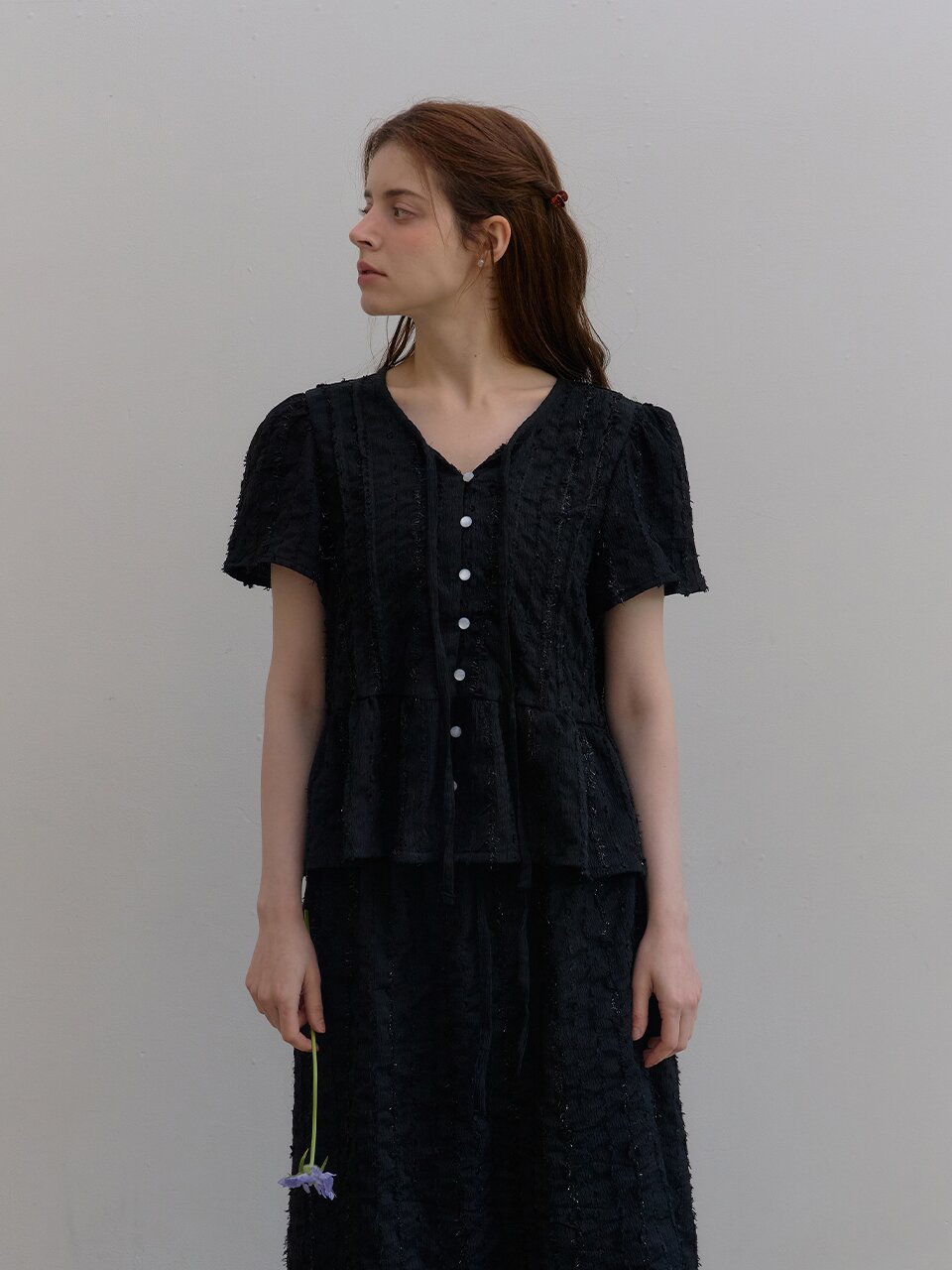 [메종르하르] 스파클링 블라우스 2color