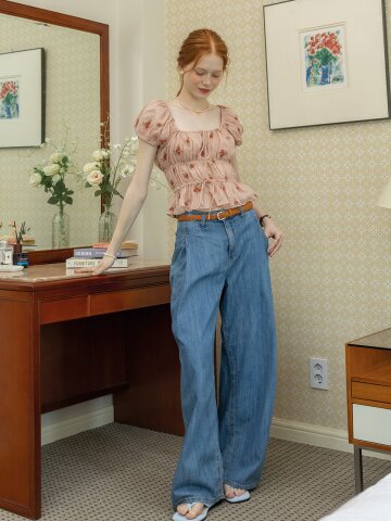 DD_Summer loose denim pants_2color