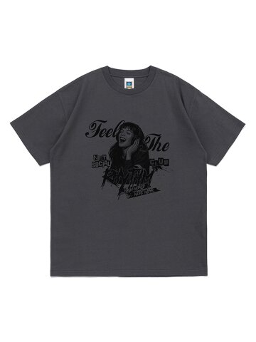 FEEL THE RHYTHM TEE (CHARCOAL)