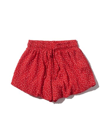 도트 패턴 벌룬 밴딩 반바지 (레드)
